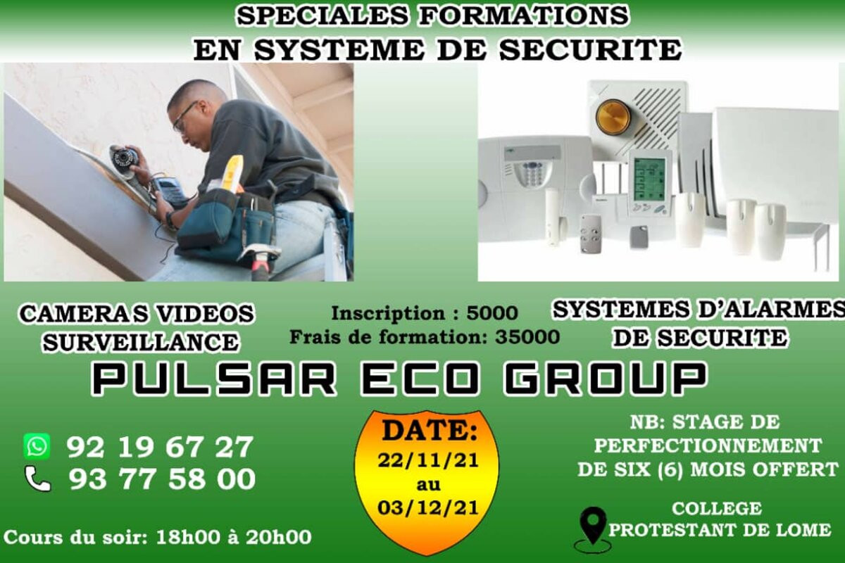 FORMATION EN VIDEOS SURVEILLANCE ET SYSTEME D'ALARME DE SECURITE