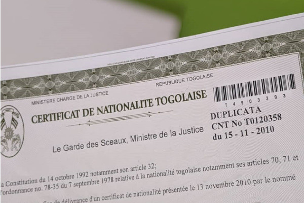 Nouveaux services digitaux pour la demande de certificat de nationalité au Togo